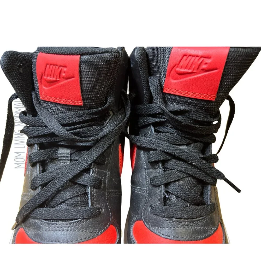 Nike Ebernon Mid 'Bred' 9.5 Red/Black